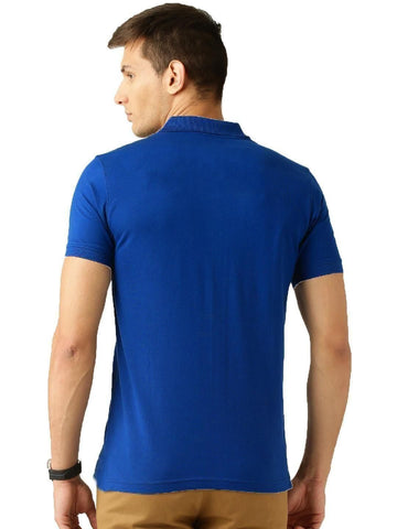 Poly Cotton Solid Half Sleeves Mens Polo T-Shirts Roposo Clout